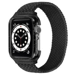 أساور ساعة بديلة منسوجة مع إطار لسلسلة Apple Watch 6 و SE و 5 و 4 بمقاس 40مم / 3 و 2 و 1 بمقاس 38مم، 128مم، 135مم، 140مم، 145مم، 150مم، 155مم