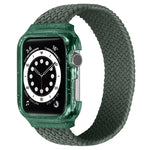 أساور ساعة بديلة منسوجة مع إطار لسلسلة Apple Watch 6 و SE و 5 و 4 بمقاس 40مم / 3 و 2 و 1 بمقاس 38مم، 128مم، 135مم، 140مم، 145مم، 150مم، 155مم