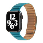 سوار ساعة من الجلد بحلقة لسلسلة Apple Watch 6 و SE و 5 و 4 بمقاس 40مم / 3 و 2 و 1 بمقاس 38مم، لسلسلة Apple Watch 7 بمقاس 41مم / 6 و SE و 5 و 4 بمقاس 40مم / 3 و 2 و 1 بمقاس 38مم