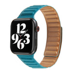 سوار ساعة من الجلد بحلقة متداخلة لسلسلة Apple Watch 6 و SE و 5 و 4 مقاس 44مم / 3 و 2 و 1 مقاس 42مم، لسلسلة Apple Watch 7 مقاس 45مم / 6 و SE و 5 و 4 مقاس 44مم / 3 و 2 و 1 مقاس 42مم