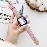 أساور ساعة قابلة للاستبدال بنمط إبزيم حرف D وملمس ناعم لسلسلة Apple Watch 6 و SE و 5 و 4 مقاس 44مم / 3 و 2 و 1 مقاس 42مم