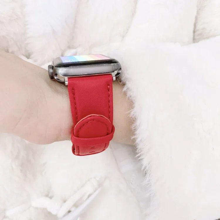 أساور ساعة قابلة للاستبدال بنمط إبزيم حرف D وملمس ناعم لسلسلة Apple Watch 6 و SE و 5 و 4 مقاس 44مم / 3 و 2 و 1 مقاس 42مم
