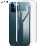 2 قطعة من واقي شاشة كامل منحني IMAK بسماكة 0.15 مم من فيلم هيدروجيل مع واقي خلفي، لهاتف iPhone 12 Pro Max