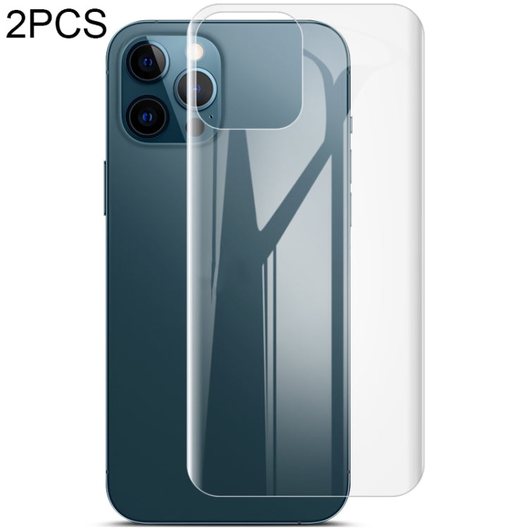 2 قطعة من واقي شاشة كامل منحني IMAK بسماكة 0.15 مم من فيلم هيدروجيل مع واقي خلفي، لهاتف iPhone 12 Pro Max