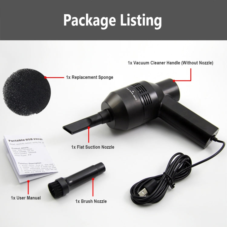 مكنسة كهربائية محمولة منزلية صغيرة USB لجمع الغبار، أدوات تنظيف، HK-6019D