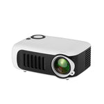 جهاز عرض رقمي منزلي صغير TRANSJEE A2000 بدقة 320x240P وسطوع 1000 لومن ANSI، نوع القابس: قابس الولايات المتحدة (أبيض)