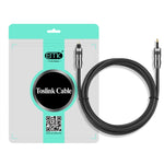 كابل صوت رقمي Toslink إلى Mini Toslink بصوت رقمي EMK OD1.0 مم 3.5 مم، 1 متر، 1.5 متر، 2 متر، 3 متر، 5 متر
