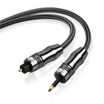 كابل صوت رقمي Toslink إلى Mini Toslink بصوت رقمي EMK OD1.0 مم 3.5 مم، 1 متر، 1.5 متر، 2 متر، 3 متر، 5 متر