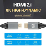كابل HD عالي الديناميكية HDMI2.1 8K 120 هرتز، 120 هرتز 50 سم، 120 هرتز 1.5 متر، 120 هرتز 2 متر، 120 هرتز 3 متر، 120 هرتز 5 متر