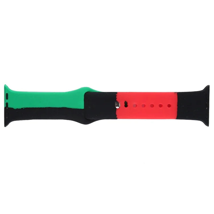 أساور ساعة رياضية من السيليكون باللون الأسود Unity بديلة لساعات Apple Watch Series 6 & SE & 5 & 4 مقاس 40مم / 3 & 2 & 1 مقاس 38مم، لساعات Apple Watch مقاس 40مم/38مم