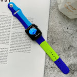 أساور ساعة سيليكون بألوان متناسقة قابلة للاستبدال لسلسلة Apple Watch 6 و SE و 5 و 4 مقاس 44مم / 3 و 2 و 1 مقاس 42مم، لسلسلة Apple Watch 44مم/42مم (أسود+أحمر+أبيض)، لسلسلة Apple Watch 44مم/42مم (أزرق فاتح+أزرق غامق+أصفر)