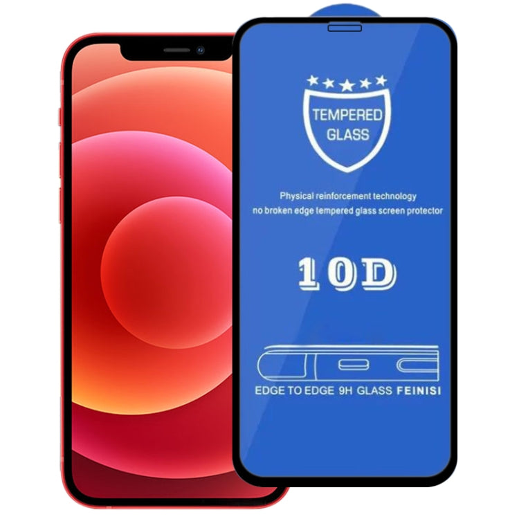 9H 10D Full Screen Tempered Glass Screen Protector, For iPhone 12 mini (Black) (1 PCS), For iPhone 12 / 12 Pro (Black) (1 PCS), For iPhone 12 Pro Max  (Black) (1 PCS), For iPhone 12 Pro Max (White) (1 PCS)