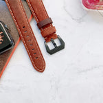 أساور ساعة جلدية قابلة للاستبدال بإبزيم كبير الرأس لسلسلة Apple Watch 6 و SE و 5 و 4 مقاس 40مم / 3 و 2 و 1 مقاس 38مم، لسلسلة Apple Watch 8 و 7 مقاس 41مم / SE 2 و 6 و SE و 5 و 4 مقاس 40مم / 3 و 2 و 1 مقاس 38مم