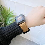 أساور ساعة جلدية قابلة للاستبدال بإبزيم كبير الرأس لسلسلة Apple Watch 6 و SE و 5 و 4 مقاس 40مم / 3 و 2 و 1 مقاس 38مم، لسلسلة Apple Watch 8 و 7 مقاس 41مم / SE 2 و 6 و SE و 5 و 4 مقاس 40مم / 3 و 2 و 1 مقاس 38مم