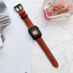 أساور ساعة جلدية قابلة للاستبدال بإبزيم كبير الرأس لسلسلة Apple Watch 6 و SE و 5 و 4 مقاس 40مم / 3 و 2 و 1 مقاس 38مم، لسلسلة Apple Watch 8 و 7 مقاس 41مم / SE 2 و 6 و SE و 5 و 4 مقاس 40مم / 3 و 2 و 1 مقاس 38مم