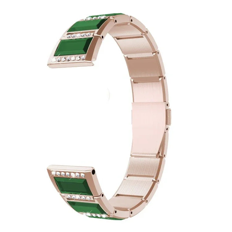 Stainless Steel Diamond Encrusted Replacement Watchbands, For Samsung Galaxy Watch 42mm, For Samsung Galaxy Watch 46mm, For Samsung Galaxy Watch 3 45mm, For Samsung Galaxy Watch Active2 44mm / Watch Active2 40mm / Watch Active                          ...