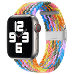 Braided + Stainless Steel Replacement Watchbands For Apple Watch Series 6 & SE & 5 & 4 40mm / 3 & 2 & 1 38mm, For Apple Watch Series 7 41mm / 6 & SE & 5 & 4 40mm, For Apple Watch Series 8&7 41mm / SE 2&6&SE&5&4 40mm / 3&2&1 38mm                        ...