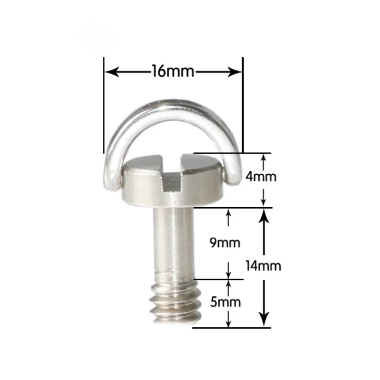 براغي تثبيت لوحة كاميرا EXIN LS095 2 قطعة بحلقة D، براغي إطلاق سريع 1/4 بوصة، LS095