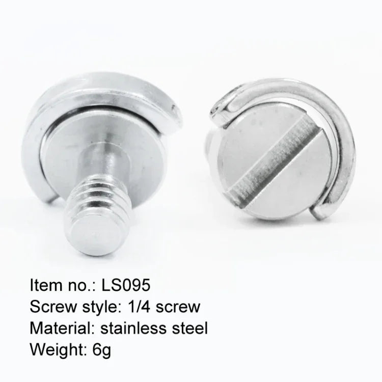براغي تثبيت لوحة كاميرا EXIN LS095 2 قطعة بحلقة D، براغي إطلاق سريع 1/4 بوصة، LS095