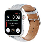 سوار ساعة من الجلد المطبوع بنمط رخامي عرقي لسلسلة Apple Watch 6 و SE و 5 و 4 بمقاس 44مم / 3 و 2 و 1 بمقاس 42مم، 5 و 4 بمقاس 40مم / 3 و 2 و 1 بمقاس 38مم