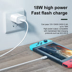 شاحن سريع WK WP-U57 بقوة 18 واط QC3.0 + كابل بيانات USB إلى Type-C / USB-C، قابس الولايات المتحدة