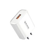 شاحن سريع WK WP-U57 Max بقوة 18 واط Maxspeed QC3.0 + كابل بيانات USB إلى 8 سنون، قابس الولايات المتحدة، قابس الاتحاد الأوروبي