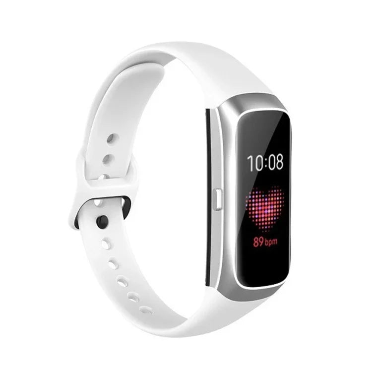 لسوار استبدال من السيليكون والفولاذ مع مشبك أسود لسوار Samsung Galaxy Fit SM-R370
