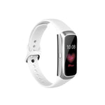 لسوار استبدال من السيليكون والفولاذ مع مشبك أسود لسوار Samsung Galaxy Fit SM-R370