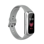 لسوار استبدال من السيليكون والفولاذ مع مشبك أسود لسوار Samsung Galaxy Fit SM-R370