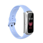 لسوار استبدال من السيليكون والفولاذ مع مشبك أسود لسوار Samsung Galaxy Fit SM-R370