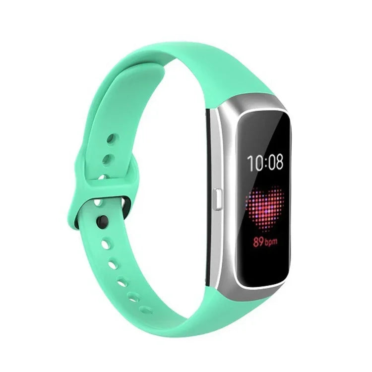 لسوار استبدال من السيليكون والفولاذ مع مشبك أسود لسوار Samsung Galaxy Fit SM-R370