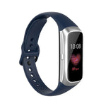 لسوار استبدال من السيليكون والفولاذ مع مشبك أسود لسوار Samsung Galaxy Fit SM-R370