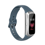 لسوار استبدال من السيليكون والفولاذ مع مشبك أسود لسوار Samsung Galaxy Fit SM-R370