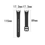 لسوار استبدال من السيليكون والفولاذ مع مشبك أسود لسوار Samsung Galaxy Fit SM-R370