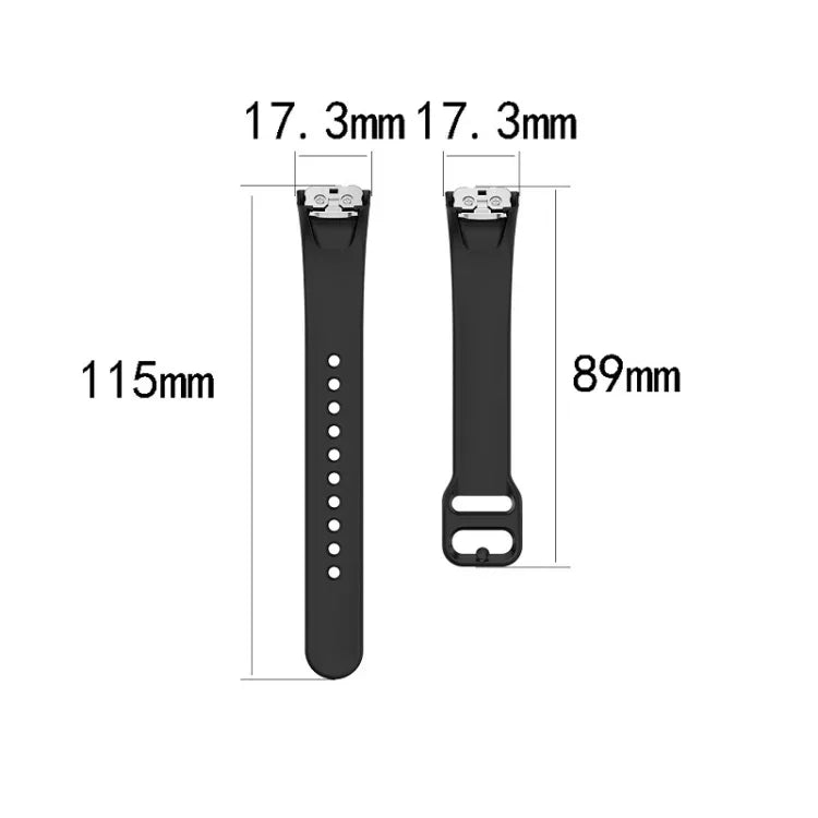 لسوار استبدال من السيليكون والفولاذ مع مشبك أسود لسوار Samsung Galaxy Fit SM-R370