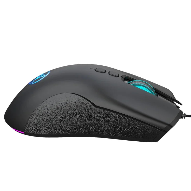 فأرة ألعاب سلكية ميكانيكية HXSJ A883 بـ 7 أزرار ودقة 6400 DPI مع إضاءة RGB