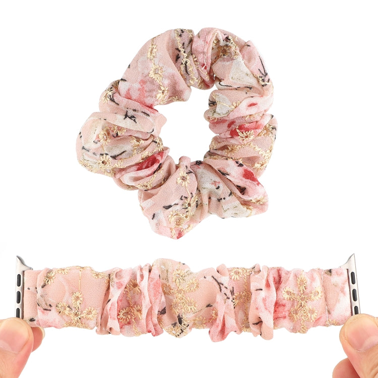 Fabric Hair Ring Replacement Strap Watchband, For Apple Watch Ultra 49mm / Series 8&7 45mm / SE 2&6&SE&5&4 44mm / 3&2&1 42mm, For Apple Watch Series 8&7 41mm / SE 2&6&SE&5&4 40mm / 3&2&1 38mm