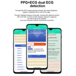 ساعة ذكية E86 بشاشة TFT ملونة 1.7 بوصة مقاومة للماء بمعيار IP68، تدعم مراقبة نسبة الأكسجين في الدم / مراقبة درجة حرارة الجسم / التشخيص الطبي بالذكاء الاصطناعي، الطراز: سوار فولاذي، سوار فولاذي (أسود)