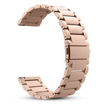 سوار ساعة استبدال بمشبك ثلاثي مسطح 20 مم من الفولاذ المقاوم للصدأ لساعات Samsung Galaxy Watch Active 2 / Amazfit GTS 2