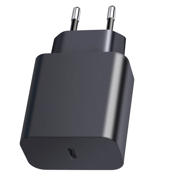 شاحن سفر XY PD بقوة 25 واط بمنفذ USB-C / Type-C مفرد لأجهزة سامسونج، شحن سريع، قابس الاتحاد الأوروبي