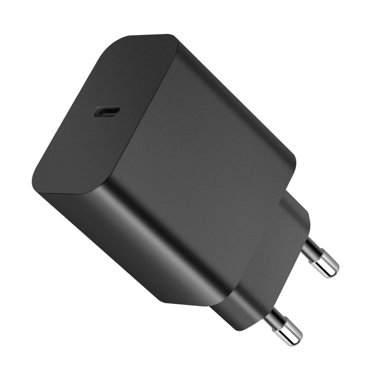 شاحن سفر XY PD بقوة 25 واط بمنفذ USB-C / Type-C مفرد لأجهزة سامسونج، شحن سريع، قابس الاتحاد الأوروبي