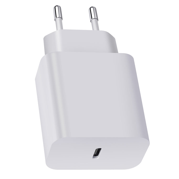 شاحن سفر XY PD بقوة 25 واط بمنفذ USB-C / Type-C مفرد لأجهزة سامسونج، شحن سريع، قابس الاتحاد الأوروبي
