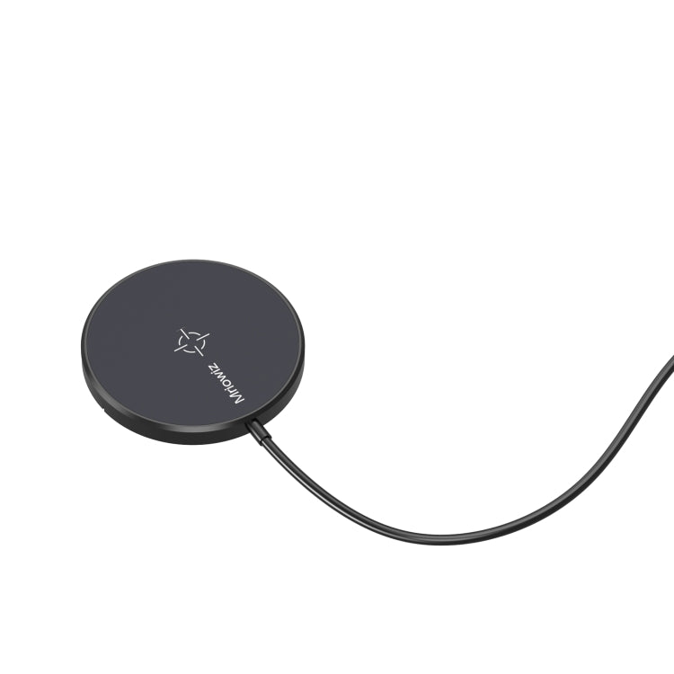 شاحن لاسلكي مغناطيسي مكتبي Mriowiz M-2001W بقوة 15W لسلسلة iPhone 12، مع كابل بيانات USB + USB-C / Type-C وحامل