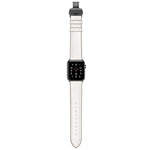 أحزمة ساعات بديلة من الجلد الطبيعي مع إبزيم فراشة أسود لسلسلة Apple Watch 6 و SE و 5 و 4 مقاس 40مم / 3 و 2 و 1 مقاس 38مم، إبزيم أسود لسلسلة Apple Watch 8 و 7 مقاس 41مم / SE 2 و 6 و SE و 5 و 4 مقاس 40مم / 3 و 2 و 1 مقاس 38مم