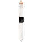 أحزمة ساعات بديلة من الجلد الطبيعي مع إبزيم فراشة ذهبي وردي لسلسلة Apple Watch 6 و SE و 5 و 4 مقاس 40مم / 3 و 2 و 1 مقاس 38مم، إبزيم ذهبي وردي لسلسلة Apple Watch 7 مقاس 41مم / 6 و SE و 5 و 4 مقاس 40مم / 3 و 2 و 1 مقاس 38مم
