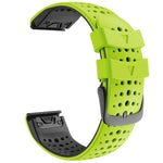 For Garmin Fenix 6 Two-color Silicone Round Hole Quick Release Replacement Strap Watchband, For Garmin Fenix 6
