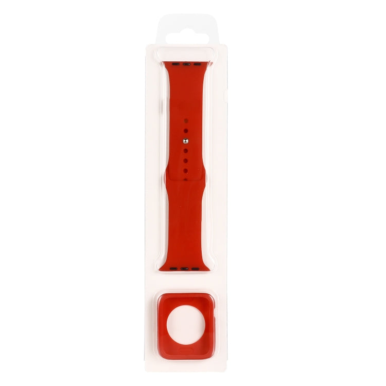 طقم حزام ساعة بديل من السيليكون + غطاء حماية للساعة، لسلسلة Apple Watch 9 / 8 / 7 بمقاس 41 مم، ولسلسلة Apple Watch 9 / 8 / 7 بمقاس 45 مم