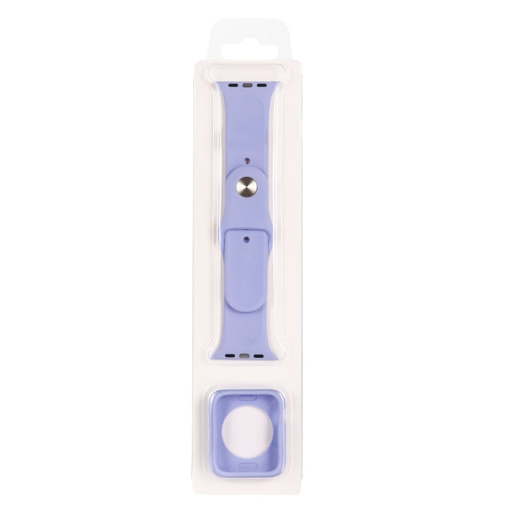 طقم حزام ساعة بديل من السيليكون + غطاء حماية للساعة، لسلسلة Apple Watch 9 / 8 / 7 بمقاس 41 مم، ولسلسلة Apple Watch 9 / 8 / 7 بمقاس 45 مم
