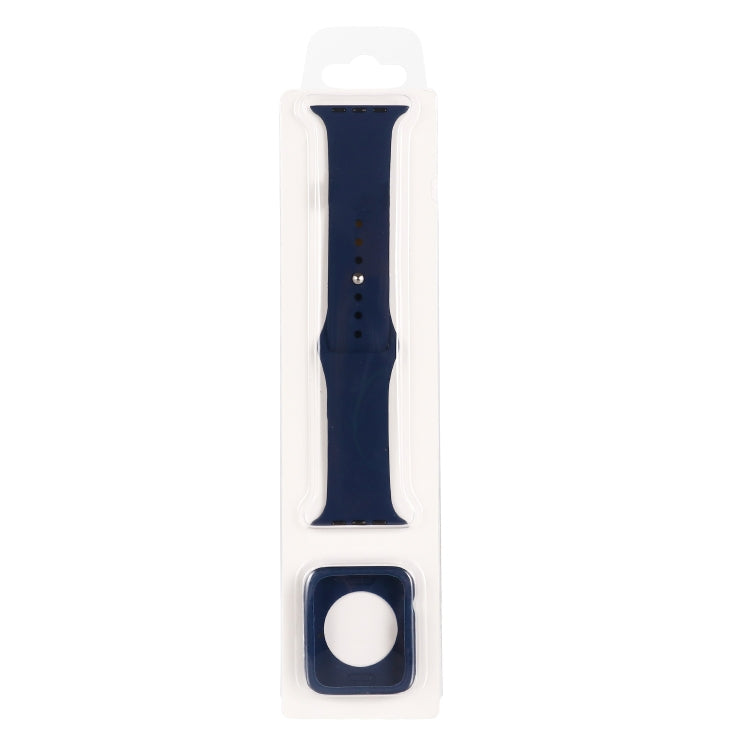 طقم حزام ساعة بديل من السيليكون + غطاء حماية للساعة، لسلسلة Apple Watch 9 / 8 / 7 بمقاس 41 مم، ولسلسلة Apple Watch 9 / 8 / 7 بمقاس 45 مم