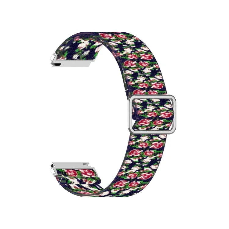 سوار ساعة استبدال مطاطي قابل للتعديل بطباعة، 20 مم لساعات Samsung Galaxy Watch Active2 / Active، 22 مم لساعات Galaxy Watch3 45 مم / Huawei Watch GT 2 Pro